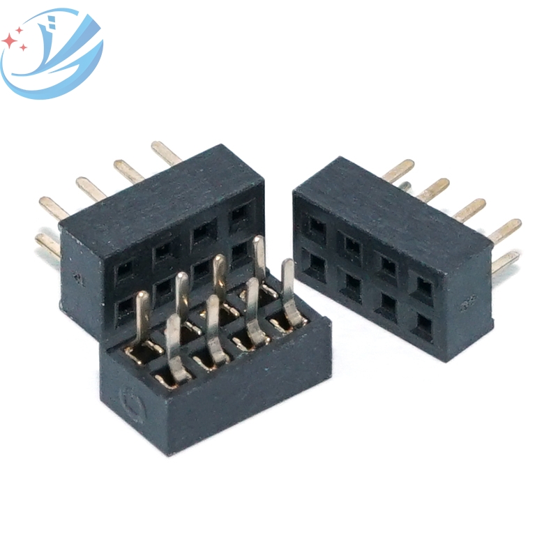 1.27 الملعب 8Pin 2 صف موصل رأس أنثى مستقيم